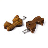 Natural Tiger Eye Pendants G-T144-11G-2