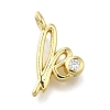Brass Micro Pave Cubic Zirconia Pendants KK-B132-12G-K-1