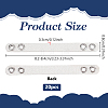 20Pcs Imitation Leather Bag Webbing Straps with Silver Color Plated Metal Eyelets for Bag Accessories DIY-NB0016-35D-2