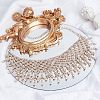 Fingerinspire Crystal Rhinestone Bib Necklace NJEW-FG0001-01KCG-5