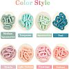 SUPERFINDINGS 80Pcs 8 Colors Opaque Spray Painted Acrylic Linking Rings OACR-FH0001-022-2