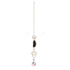 Brass & Crystal Suncatchers HJEW-G018-04A-G-2