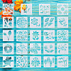 Cheriswelry 24 Sheets 24 Styles Plastic Drawing Stencil DIY-CW0001-13-10