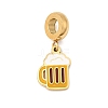 304 Stainless Steel Enamel European Dangle Charms STAS-D153-05D-G-1