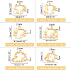 24Pcs 12 Style Alloy Open Back Bezel Pendants FIND-OC0001-44-2