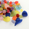 Mixed Frosted Style Transparent Acrylic Beads/Pendants MACR-R546-24-1