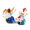 Handmade Lampwork Merry-go-round with Ingot & Tomato Figurines LA-CBADA4A-02-2