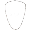 1Pc 304 Stainless Steel Cuban Link Chain Necklaces for Men Women NJEW-BM0001-08C-1