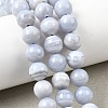 Natural Blue Lace Agate Beads Strands G-G344-A06-8mm-1