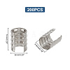 AHADERMAKER 200Pcs Iron Folding Crimp Ends IFIN-GA0001-50A-2