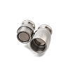 Barrel 304 Stainless Steel Magnetic Clasps STAS-D382-03B-P-2