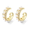 Rack Plating Brass Micro Pave Cubic Zirconia cuff Earring EJEW-C086-05G-1