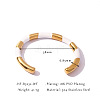 304 Stainless Steel & Enamel Cuff Bangles for Women WG4E59C-01-1