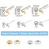 Unicraftale 36Pcs 6 Style 304 Stainless Steel Stud Earrings Findings STAS-UN0039-35-5