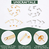 Unicraftale 40Pcs 4 Style 304 Stainless Steel Rectangle Stud Earring Finding STAS-UN0056-72-5