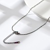 Ion Plating(IP) 304 Stainless Steel Cable Chain Necklace for Men Women STAS-G299-04M-1