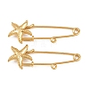 Starfish 304 Stainless Steel Safety Pins Brooch Findings SA-CBA098D-16I-G01-1