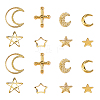 160Pcs 8 Styles Brass & Alloy Material Cabochons PALLOY-CJ0001-172-3