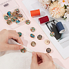 24Pcs 6 Styles 1-Hole Alloy Shank Buttons BUTT-CY0001-44A-3