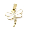 Brass Micro Pave Cubic Zirconia Charms KK-P336-42G-02-1