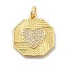 Brass Micro Pave Cubic Zirconia Pendants KK-M305-10G-1