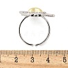 Brass Micro Pave Cubic Zirconia Open Cuff Ring for Women RJEW-F177-02GP-03-3