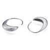 Non-Tarnish 316 Surgical Stainless Steel Oval Hoop Earrings for Men Women EJEW-N052-11-3