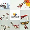 Iron Swivel Clasps with Key Rings IFIN-PH0023-12P-6
