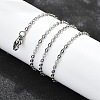 Tarnish Resistant 304 Stainless Steel Women Chain Necklaces NJEW-C079-01C-2
