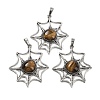 Natural Tiger Eye Spider Web Pendants G-Q163-09AS-04-1