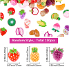 190g Opaque Resin Fruit & Vegetable Adhesive Back Cartoon Stickers RESI-SC0036-50-2