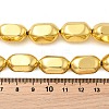 Electroplate Glass Beads Strands EGLA-F166-17G-4