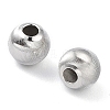 Rhodium Plated 925 Sterling Silver Beads STER-K173-01B-P-2