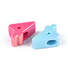 UV Plating Opaque Acrylic European Beads PACR-T017-10D-2