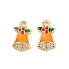 Brass Micro Pave Cubic Zirconia Charms LS-KK-Z129-01G-02-1