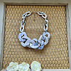 Fashionable Resin Oval Link Chain Necklaces FS-WG8E51D-06-1