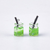 Glass Bottle Pendants X-GLAA-S181-04D-2