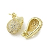 Brass with Cubic Zirconia Stud Earrings EJEW-Q799-02A-G-2