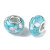 Transparent Resin Rondelle European Beads RESI-S023-09-2