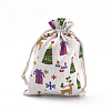 Polycotton(Polyester Cotton) Packing Pouches Drawstring Bags ABAG-S003-02E-1