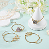 6Pcs Brass Braided Macrame Pouch Empty Stone Holder Bracelet Making BJEW-SC0001-73-4