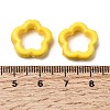Flower Hollow Glazed Porcelain Bead Frame PORC-A034-09L-3