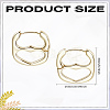 1 Pair Alloy Hoop Earrings EJEW-LP0013-04G-2