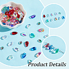 AHADERMAKER 200Pcs 10 Styles Transparent Glass Charms GLAA-GA0001-67-4