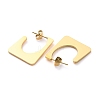 Ion Plating(IP) 304 Stainless Steel Rectangle Stud Earrings EJEW-A104-15G-2