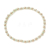 Bohemian Style Glass Seed Beaded and Brass Beaded Stretch Bracelets for Women BJEW-JB11801-3