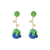 Bohemia Raffia & Alloy Stud Dangle Earrings WG3AA71-01-3
