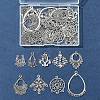 36Pcs 9 Styles Tibetan Style Alloy Chandelier Components Links TIBE-FS0003-24-6