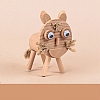 DIY Woodwork 3D Tiger Animal Wood Chip Tree Branch Material Pack DIY-C024-08-1