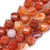 Natural Red Banded Agate Beads Strands G-C267-B11-2